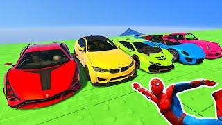 SPIDER-MAN’S MEGA RAMP ADVENTURE WITH BRIGHT SUPER CARS   GTA V