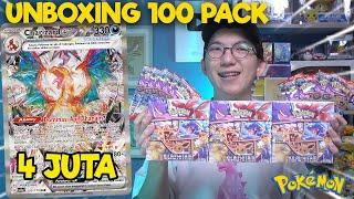 AKU DAPAT CHARIZARD DARI UNBOXING 100 PACK KILAU HITAM - Pokemon TCG Indonesia