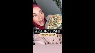 OMG This is the first Arabic sushi with only 4 ingredients #shorts #asmr #sushi