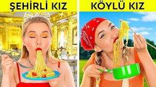 ZENGİN KIZ — FAKİR KIZ  10 000$’lık Makarna Yedik Pahalı Ve Ucuz 123 GO FOOD