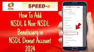 How To Add NSDL & Non-NSDL Beneficiary in NSDL Demat Account 2024  NSDL Off Market Transfer 2024