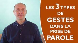 3 types de gestes dans les prises de parole