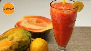 Papaya Juice  Healthy Easy & Delicious Recipe  Papaya Juice Recipe│Homemade Papaya Juice