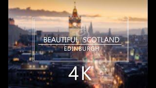 4K Explore Edinburgh -  EDINBURGH at night  Timelapse  Scotland