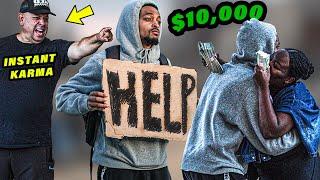 Asking Strangers for HELP Then Giving Back $10000 RACISTS EXPOSED