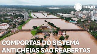 Comportas do sistema anticheias são reabertas em Porto Alegre