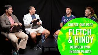 Cheese and Paps sit between two indoor plants I Fletch & Hindy I Late Show with Matty Johns