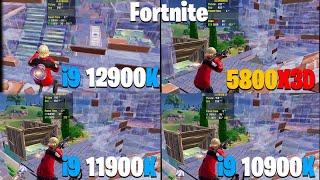 i9 10900K & i9 11900K & 12900K VS 5800X3D - Fortnite Performance Mode