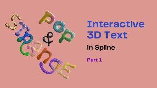 How to Create Interactive 3D Text with Spline - Part 1