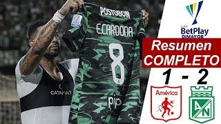 Atletico Nacional vs America de Cali 2-1 Resumen COMPLETO  Clausura  Liga BetPlay 2024
