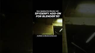 Spyderfy Add-on For Blender 3d Now for Blender 4.0 Available on Blendermarket.com #vfx #addon