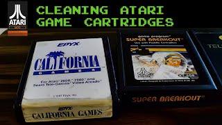 Atari 2600  Cleaning Cartridges to prepare for my Atari 2600+ Gaming Console