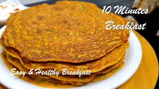 Green Pudla  Breakfast Recipe  Easy Breakfast Recipe  10 minutes Breakfast RecipeBesan Breakfast