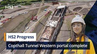 Progress on HS2’s Copthall Green Tunnel as Western portal is complete