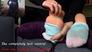 Tickling feet  Tickle the soles of the Hostess Are her heels ticklish? Version with Socks Preview
