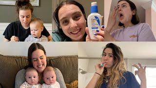 OUR MORNING ROUTINES  New mom + Pregnant + TWINS