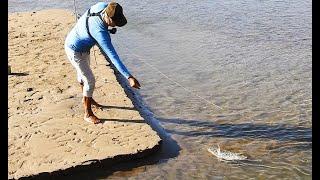 PESCA SENCILLA pero efectiva así es como se pescan GRANDES TILAPIAS en el río con línea de man