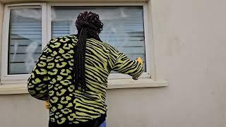 Satisfying ASMR Deep Cleaning my Window with a bit of Rain Sounds