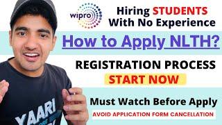 Wipro NLTH Registration 2021  Wipro Recuirtment Online Process  Elite National Talent Hunt 2021