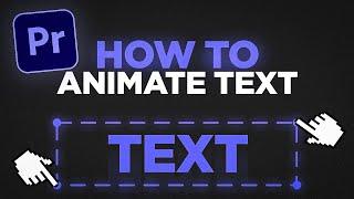 How to ANIMATE TEXT in Premiere Pro 2023  Adobe Premiere Pro tutorial