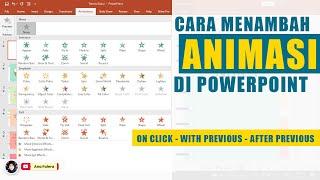 CARA MENAMBAHKAN ANIMASI DI POWERPOINT