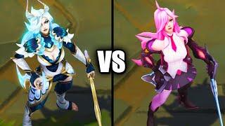 Faerie Court Katarina vs Battle Academia Katarina Skins Comparison League of Legends