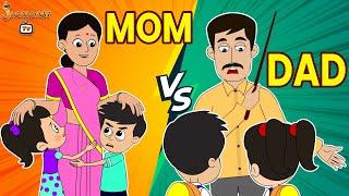 MOM VS DAD  Family Morning Routine  Family Drama  Moral Story  Jabardast Tv