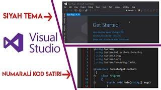 Visual Studio Tema Değiştirme ve Kod Satırları Numaralandırma