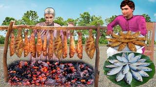 Grandma Village Style Fish Fry Recipe Village Cooking Hindi Kahani Hindi Moral Stories Comedy Video