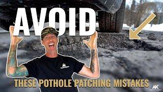 DIY Pothole Patching Crucial Mistakes to Avoid