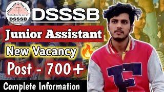 DSSSB Junior Assistant New Vacancy 2024  Jal Vibhag  Dsssb New Vacancy Out