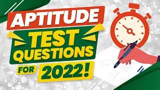 APTITUDE TEST QUESTIONS & ANSWERS for 2022