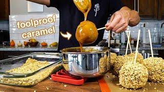 the BEST CARAMEL APPLES with foolproof caramel