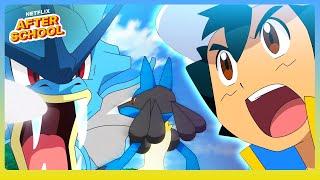 Lucario VS Gyarados Training Showdown  Pokémon Ultimate Journeys  Netflix After School