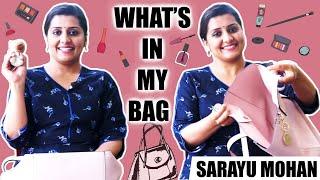 എവിടെ നിന്ന് തുടങ്ങും എൻ്റെ ഈശ്വരാ  Whats In My Bag With Sarayu Mohan  Sarayu Mohan