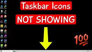 Fix taskbar icons not showing on windows 10  pinned apps icons not showing on taskbar-blank taskbar