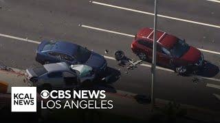 Violent six-car crash in Buena Park leaves 3 hospitalized