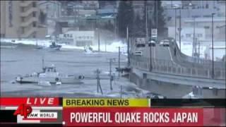Raw Video Earthquake Triggers Tsunami in Japan