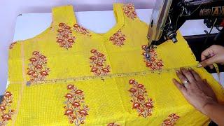 सूट kurti की सिलाई कैसे करते हैं? Simple suit cutting and stitching kurti stitching