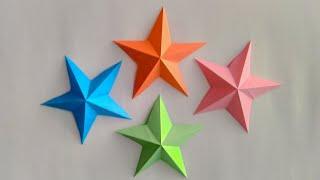 Origami Five Pointed Star  How To Make Simple and Easy Paper Stars  Origami Star  Paper Star