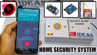 GSM based Home security system using SIM 800L GSM module  Arduino  Pir senser & Buzzer  Sms & Call