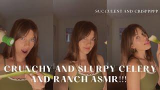 ASMR crispy celery and creamy ranch Yum yum