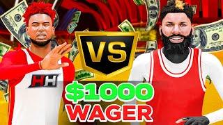 I PLAYED DOUBLE H IN A $1000 NBA 2K24 WAGER... *INTENSE*