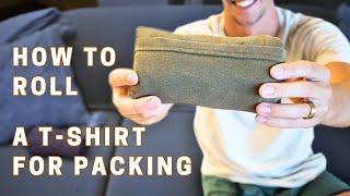 How to roll a t shirts for packing - travel compact- How to roll T-Shirts without wrinkles