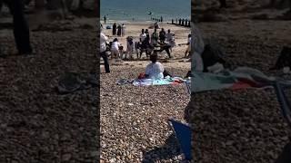 I went to a beach in England for the first time and this happened #shorts #beach #travelvloguk