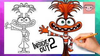 How To Draw Anxiety from Inside Out 2  Disney Pixar  Cute Easy Step By Step Drawing Tutorial