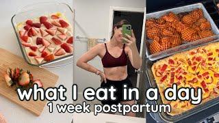 WHAT I EAT IN A DAY 1 WEEK POSTPARDUM Easy Vegetarian Meals Meal Prep For Busy Moms