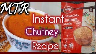 MTR Instant Chutney Mix PowderChutney Ready In30 secInstant Chutney For IdlyDosa #instantrecipes