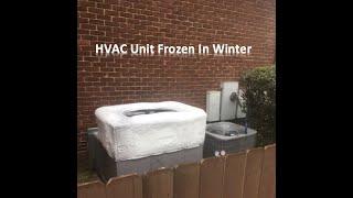 HVAC Unit Frozen in Winter Conditioned Air Solutions Huntsville AL
