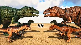 Scorched Dinosaur VS Vanilla Dinosaur  ARK Dino Battle  DINOWORLD